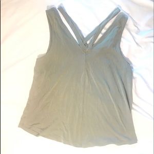 AE Soft and Sexy olive green tank w neck detail
